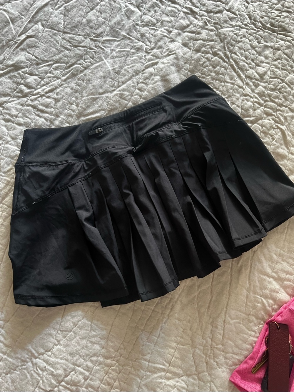 CRZ YOGA Black Pleated Tennis Skirt